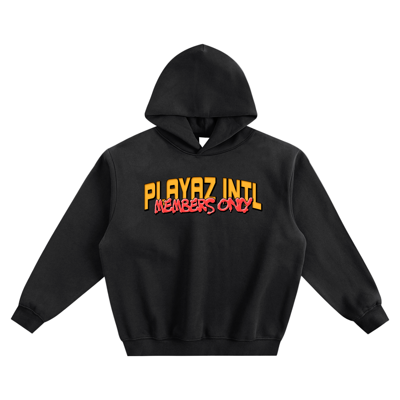 Stay Down Until You Come Up oversized hoodie black streetwear pullover