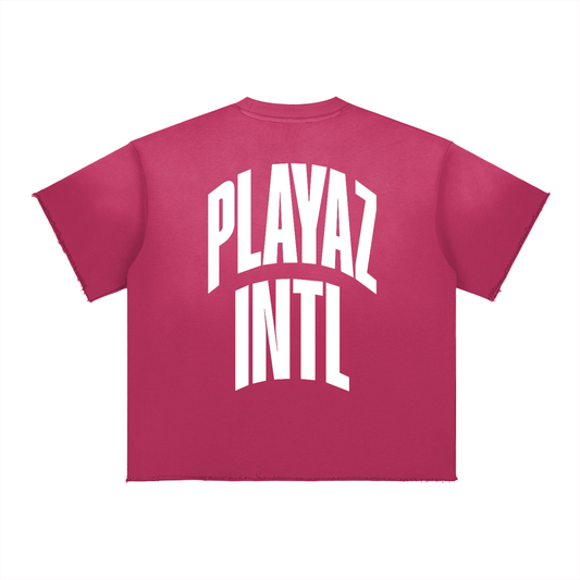 Playaz INTL sun faded graphic tee vintage wash cotton streetwear shirt