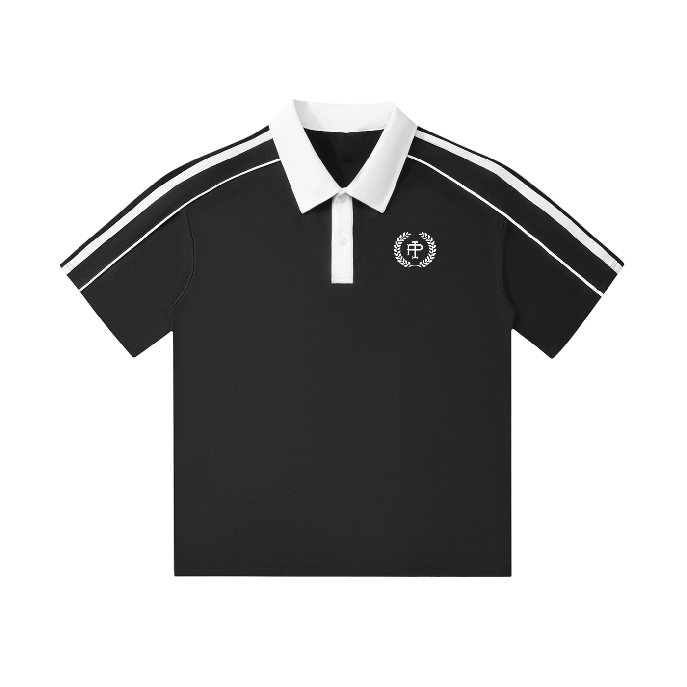 Playaz International Short-Sleeve Polo Shirt White Logo