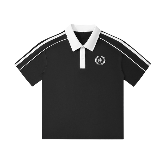 Playaz International Short-Sleeve Polo Shirt White Logo