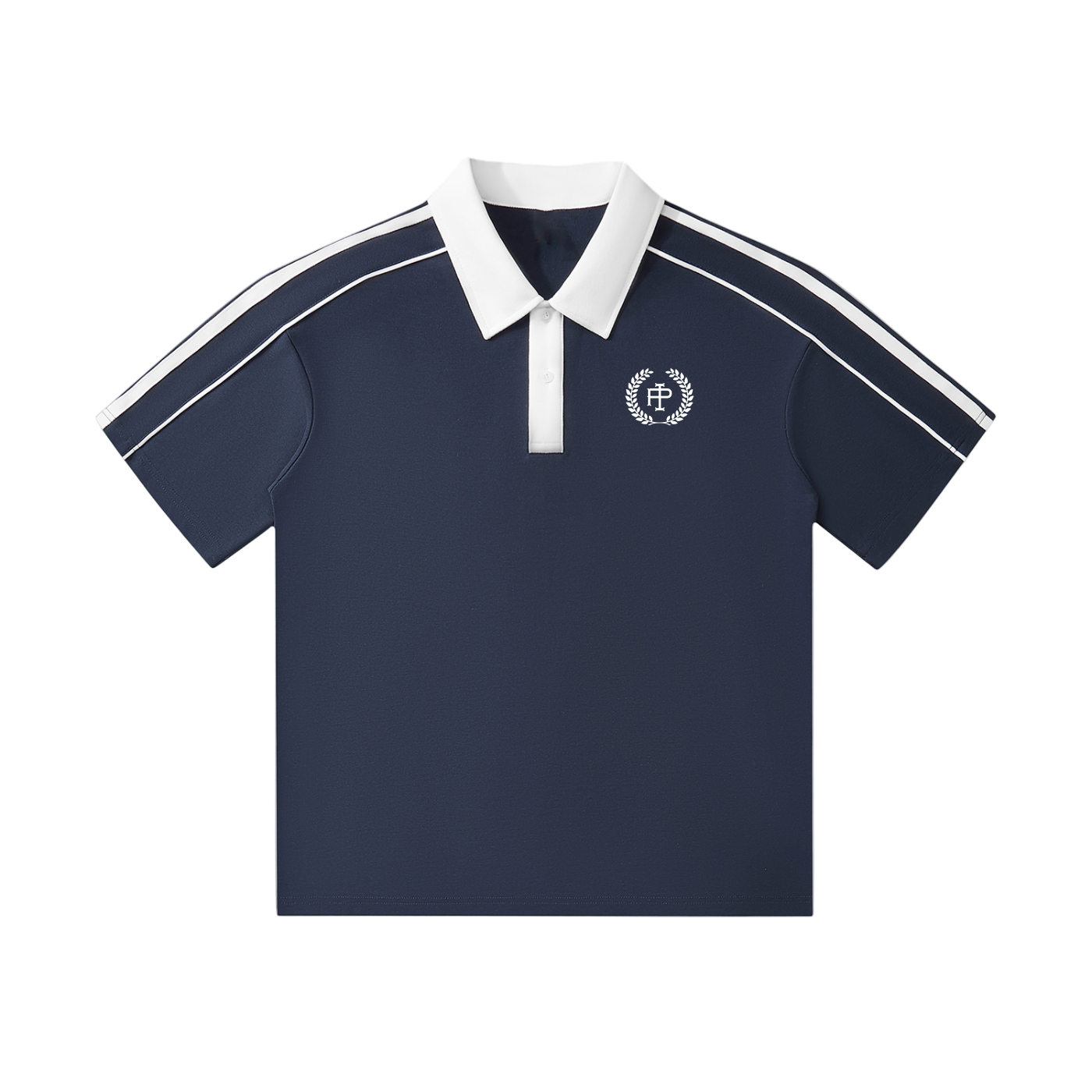 Playaz International Short-Sleeve Polo Shirt White Logo