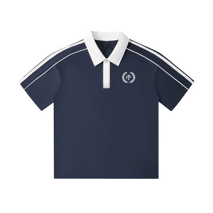 Playaz International Short-Sleeve Polo Shirt White Logo